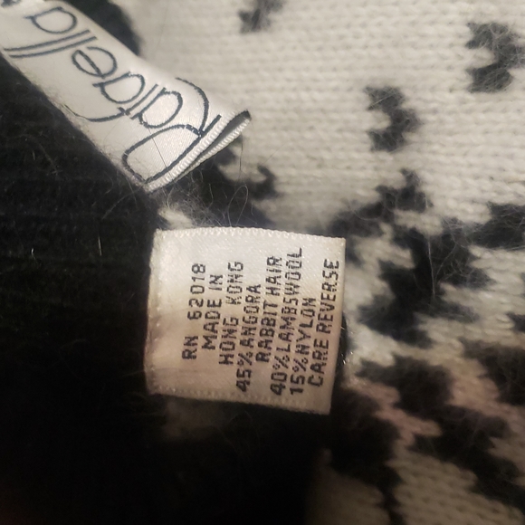 Vintage Rafaella Nordic Fairisle Holiday Christmas sweater angora lambswool M - Picture 7 of 8